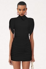 Rose-appliqué Ruched Jersey Minidress | Dress In Beauty