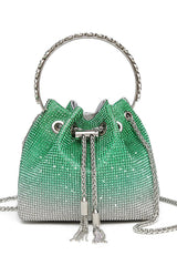 Mattea Crystal Embellished Bucket Bag
