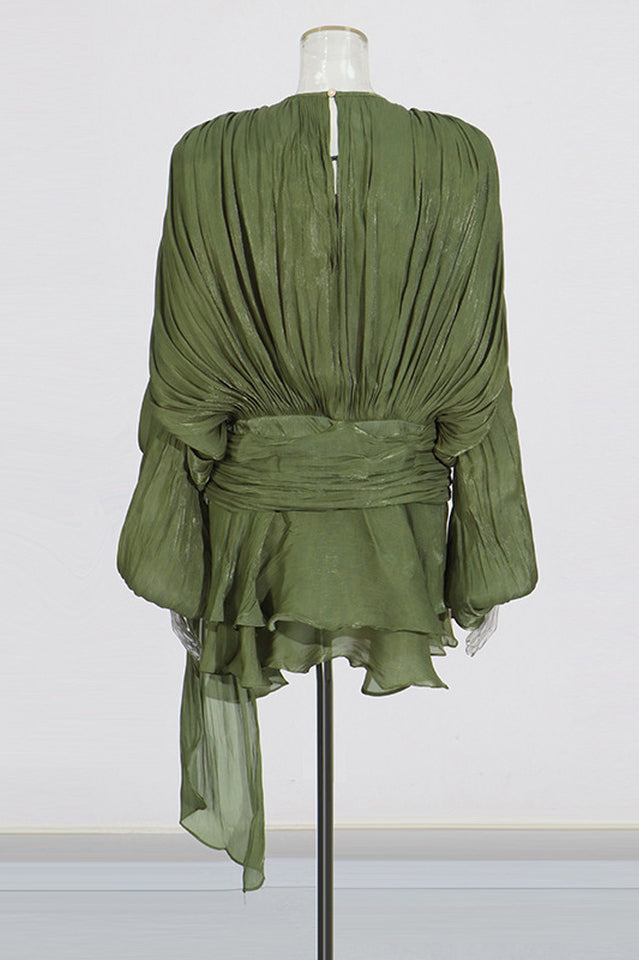 Beryl Pleated Ruffle Hem Mini Dress | Dress In Beauty