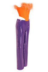 Likan Crop Top Sequin Pants Set | Dress In Beauty
