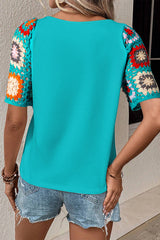 Laure Crochet Sleeve Top