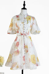 Caroline Floral Print Mini Dress | Dress In Beauty