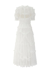 Kinley Ruched Ruffle Hem Maxi Dress | Dress In Beauty