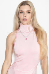 Halter Sheer Flared Dress | Dress In Beauty