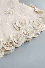 Bice Nude Strapless Bustier Flower Dress