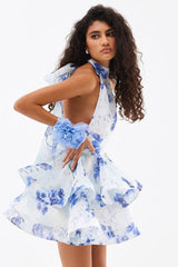 Marissa Oversized Bow Tiered Mini Dress | Dress In Beauty