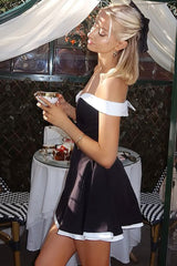 Ramona Contrast Corset Babydoll Mini Dress