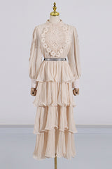 Antheaa Chiffon A-Line Maxi Dress