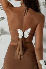 Cutout Cropped Halter Top