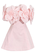 Chabela Flower Off-Shoulder Mini Dress