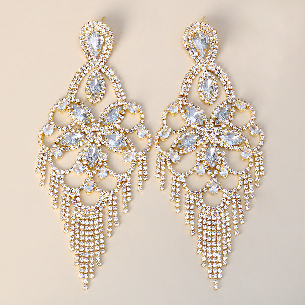 Angelica Diamante Statement Earrings | Dress In Beauty