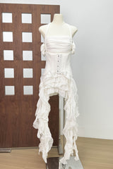 Ivria Halterneck Ruffled Draped Dress | Dress In Beauty