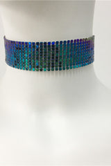 Punk Metal Sequin Necklace