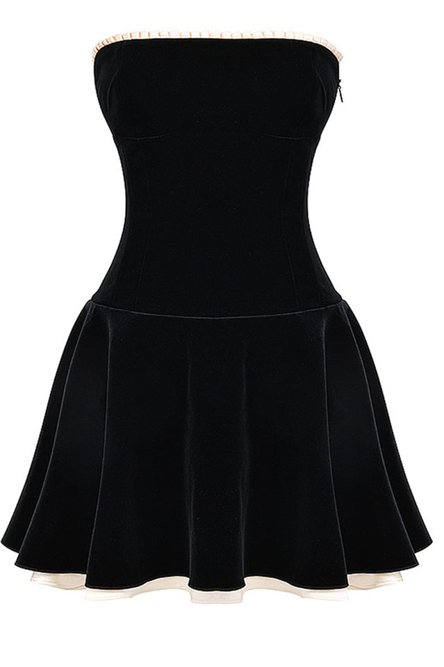 Black Velvet Off The Shoulder Dress | Dress In Beauty