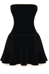 Black Velvet Off The Shoulder Dress | Dress In Beauty