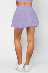 High Waist Plain Mesh Skort