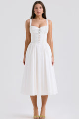Milia White Brogue Cotton Dress | Dress In Beauty