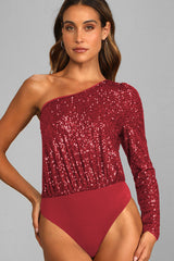 Mikah One Shoulder Long Sleeve Top | Dress In Beauty
