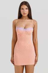 Harper Sorbet Lace Trimmed Mini Dress | Dress In Beauty