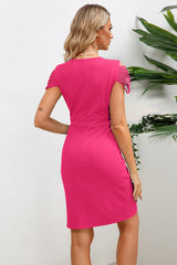 Gaia Elegant Dress With V-Neck