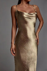 Emily Metallic Gold Maxi Dress | Dress In Beauty