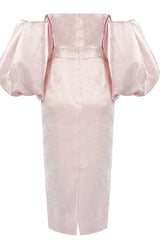Satin Strapless Midi Dress | Dress In Beauty
