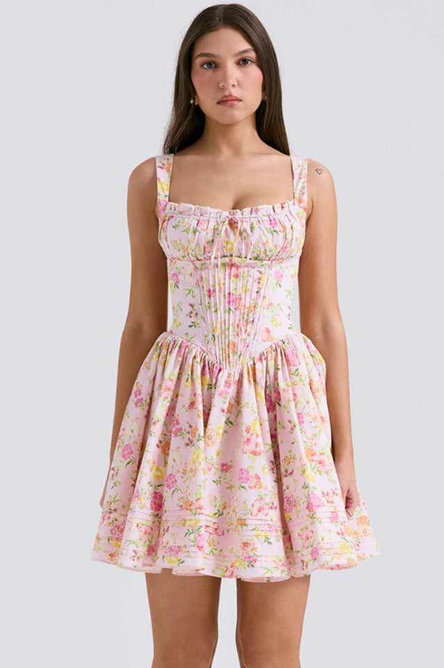 Natassia White Cotton Mini Dress | Dress In Beauty
