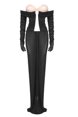 Afanen Bustier Ruched Mesh Dress | Dress In Beauty