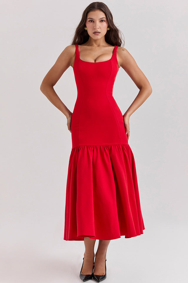 Amore Dropped Waist Midi Dress | Dress In Beauty