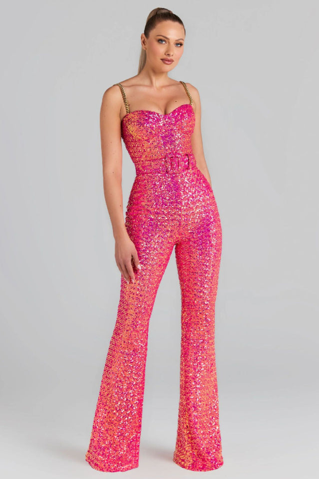 Lucinda Gold Jumpsuit | Dress In Beauty