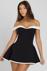 Ramona Contrast Corset Babydoll Mini Dress