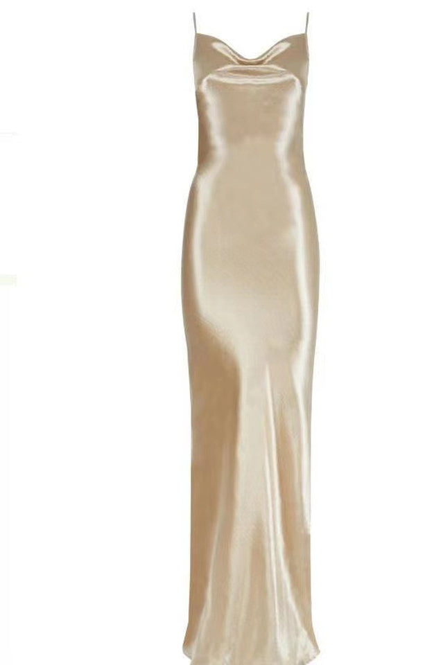 Emily Metallic Gold Maxi Dress | Dress In Beauty