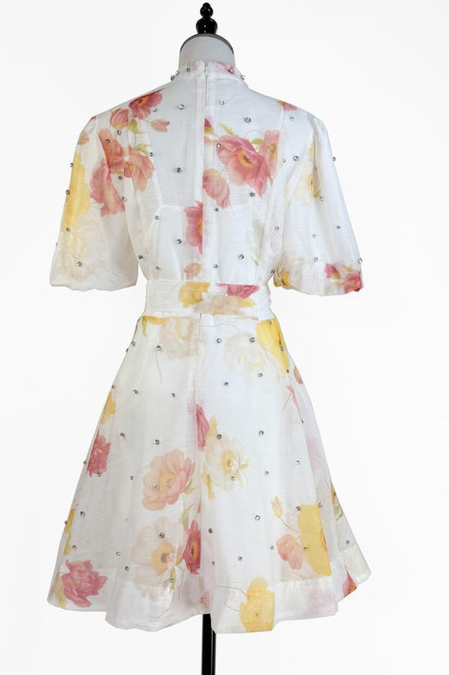 Caroline Floral Print Mini Dress | Dress In Beauty