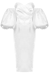 Satin Strapless Midi Dress | Dress In Beauty