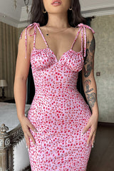 Floral Print Sleeveless Backless Maxi Dress