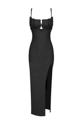 Draped Bustier Ribbed Midi Dress | Dress In Beauty