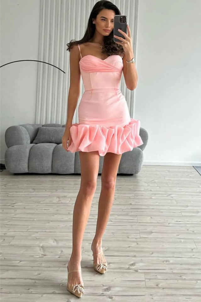 Draped Ruffle Mini Bustier Dress | Dress In Beauty