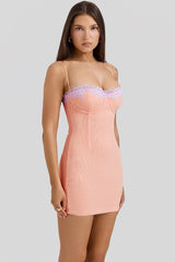 Harper Sorbet Lace Trimmed Mini Dress | Dress In Beauty
