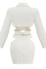 Cut Out Blazer Top + Mini Skirt Set | Dress In Beauty