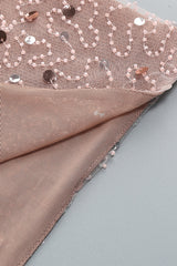 Slip Leaf Beaded Sequin Embellished Gown