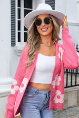 Open Front Flower Cardigan | Dress In Beauty