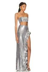 Sequined Bandeau Two Piece Suit | Dress In Beauty