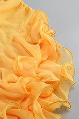 Fleur Yellow Strapless Cutout Gown | Dress In Beauty