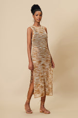 Knitted Cutout Split Beach Cover Up Dress | Dress In Beauty