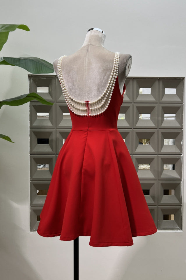 Esther Pearl Embelished Open Back Mini Dress | Dress In Beauty