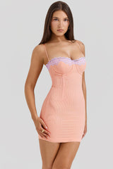 Harper Sorbet Lace Trimmed Mini Dress | Dress In Beauty