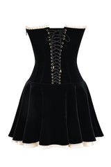 Black Velvet Off The Shoulder Dress | Dress In Beauty