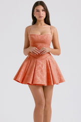 Rosalinda Pink Jacquard Bow Mini Skirt | Dress In Beauty