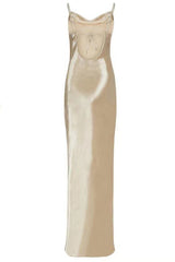 Emily Metallic Gold Maxi Dress | Dress In Beauty