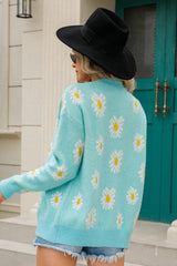 Floral Print Long Sleeve Sweater | Dress In Beauty
